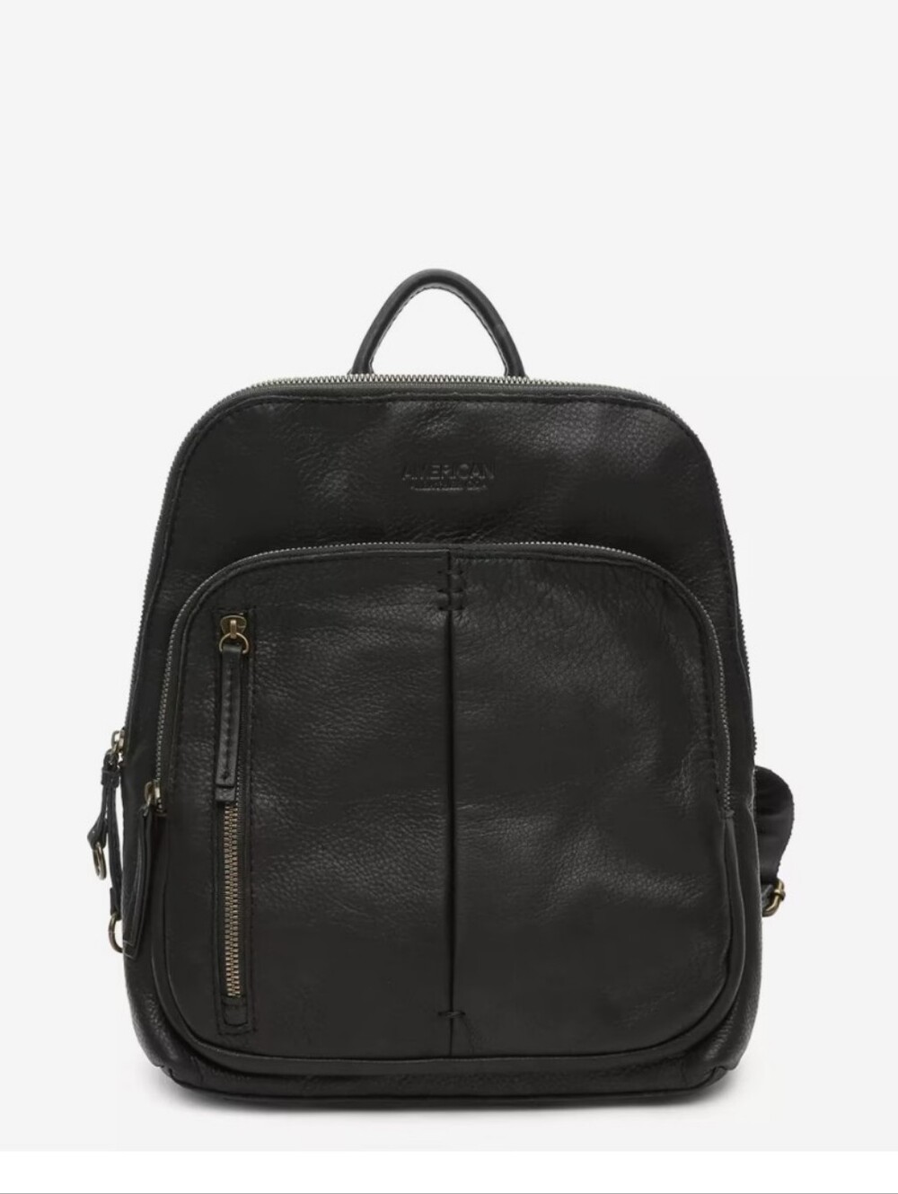 Black Leather Men’s Backpack - Brand: Unknown